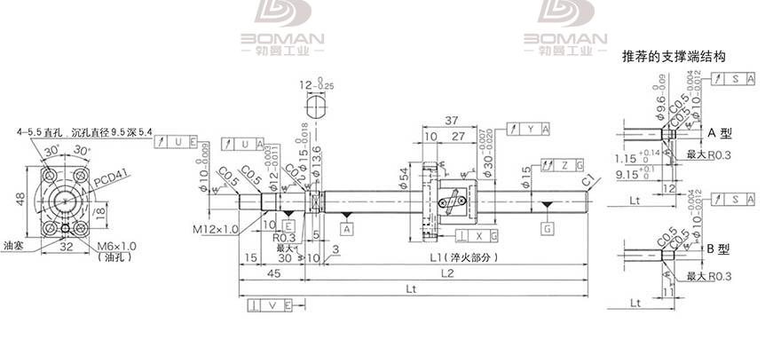 KURODA GP1502DS-BAPR-0600B-C3S 日本黑田丝杆和THK丝杠